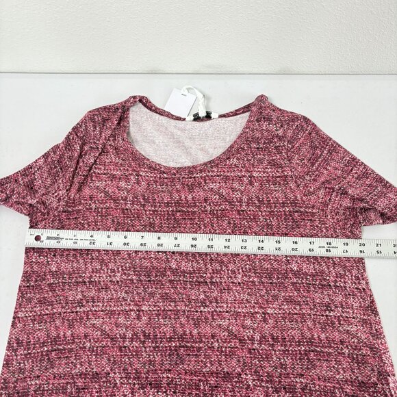 Rose + Olive Top Size XL Pink Gray Print 3/4 Sleeve Stretch Pullover NWT - Picture 8 of 11